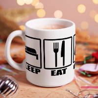 Dormir Manger et Jeu Drôle Geek Nouveauté