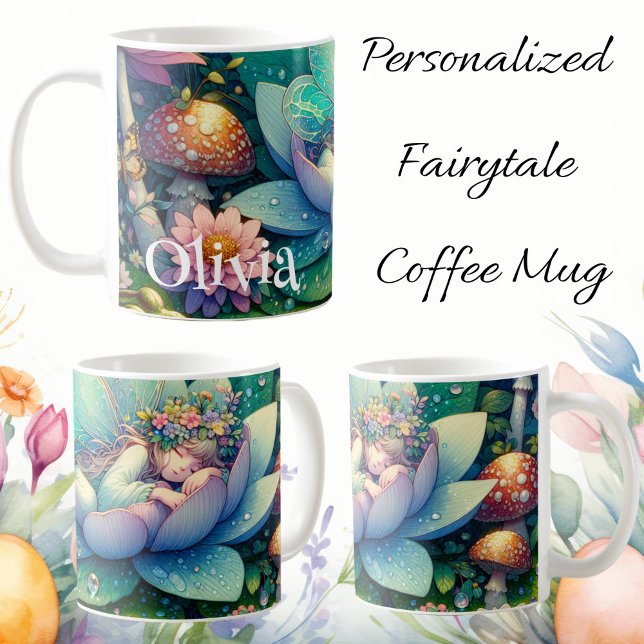 Mug Dormir sur un conte de fleurs Personnalisé (Créateur téléchargé)