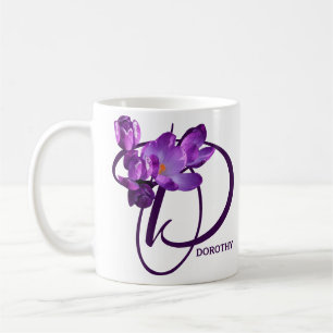 Mug Dorothy nom de Dorothy fleurs violettes chaud boho