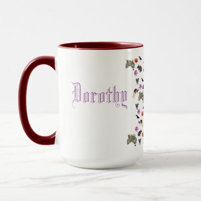 Mug Dorothy, Nom Logo Avec Australian Wildlife, (Gauche)