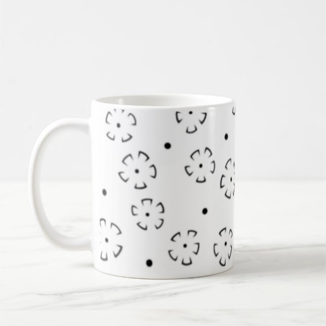 Mug Dossier de naissance personnalisé avec motif flora (Gauche)