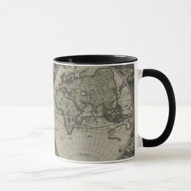 Mug Double carte | 1672 du monde d'hémisphère (Droite)