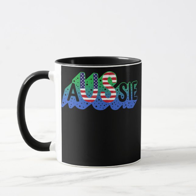 Mug Double citoyenneté Demi-Aussie Américain Australie (Gauche)
