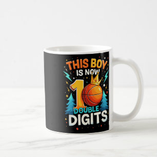 Mug Double Digits Sketll Garçon d'anniversaire 10 ans