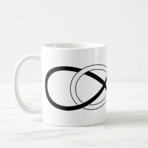 Mug Double infini de symbole - noir et blanc