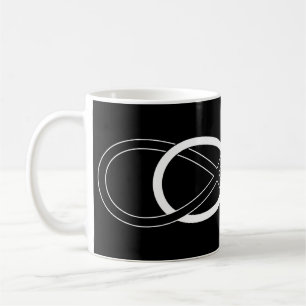 Mug Double infini de symbole - noir et blanc