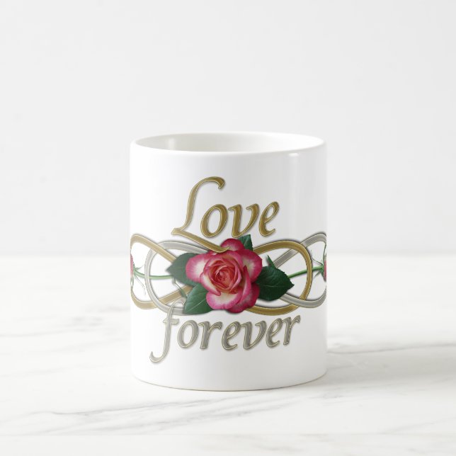 Mug Double Infinité - Amour Rose pour toujours (Centre)