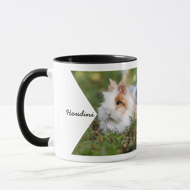 Mug Double sided family pet name photo (Gauche)