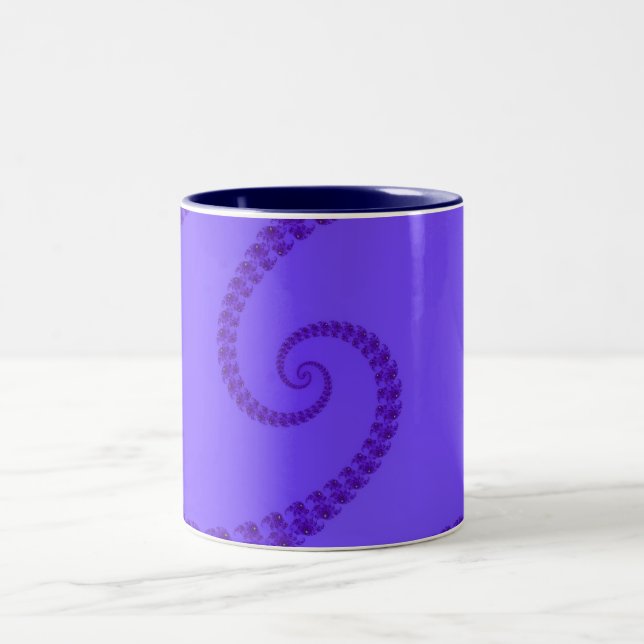 Mug Double Spirale Bleu Violet (Centre)
