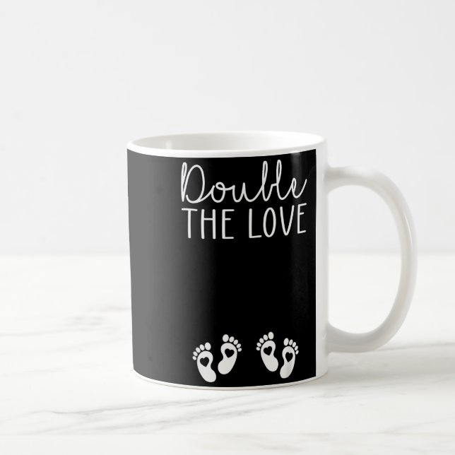 Mug Double The Love Valentines Day Twin Pregnancy Anno (Droite)