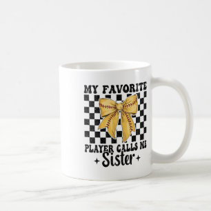 Mug Douce Sœur Fille Mon Joueur Favori M'appelle Sœur