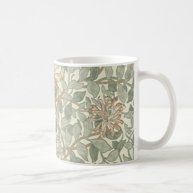 Mug Douce Vert Vintage William Morris Chèvrefeuille (Droite)