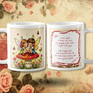 Mug Douces Fées Romantiques et Poème d'Amour