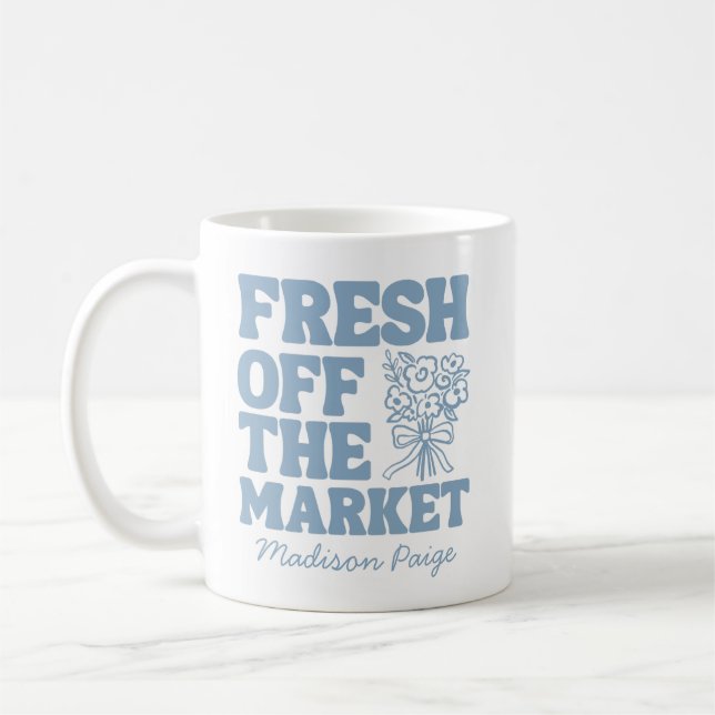 Mug Douceur de mariage bleu Fantaisiste Fresh Off the  (Gauche)