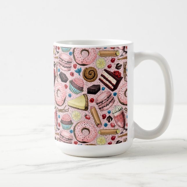 Mug Douceurs sur rose (Droite)