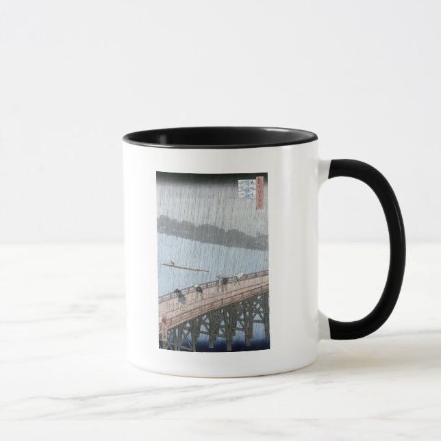 Mug Douche soudaine au-dessus de pont de Shin-Ohashi (Droite)