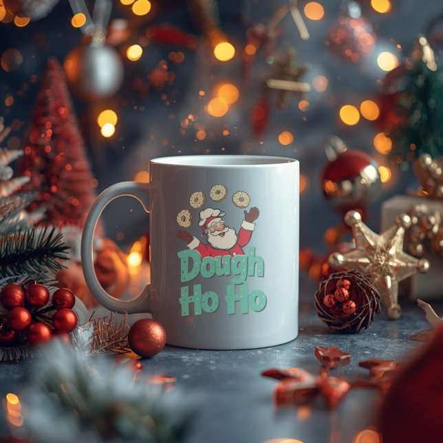 Mug Dough Ho Ho – Funny Christmas Donut Pun  (Créateur téléchargé)