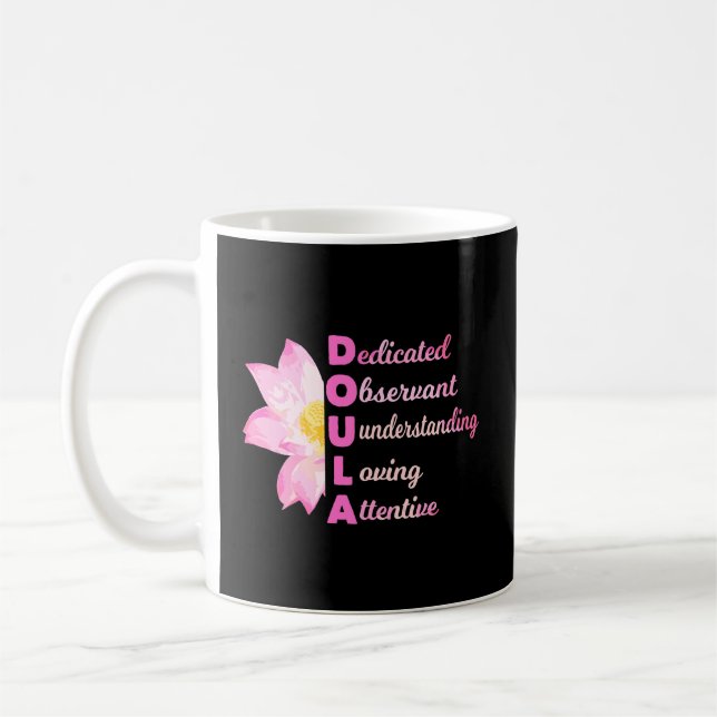 Mug Doula Acronyme Love Midwoman Grossesse Entraînemen (Gauche)