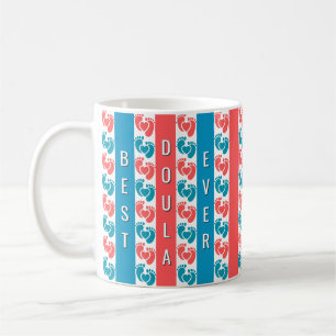 Mug DOULA maximaliste personnalisée aux empreintes de