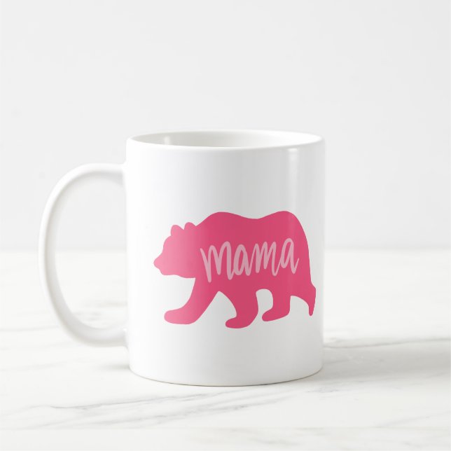 Mug d'ours rose classique (Gauche)