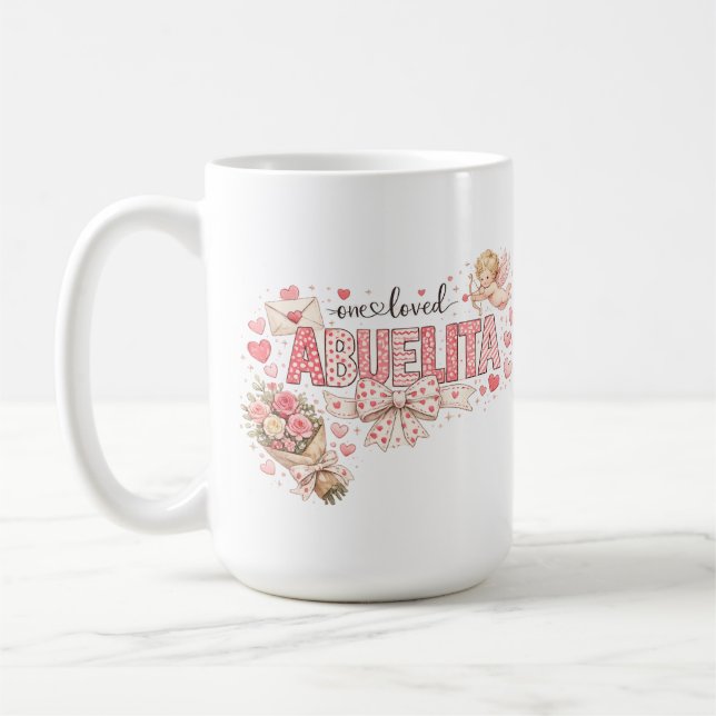 Mug Doux cadeau de la Saint-Valentin Abuelita  (Gauche)
