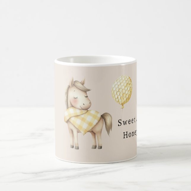 Mug Doux comme des rayons de miel de cheval en ballon (Centre)