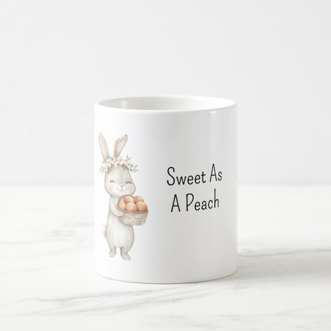 Mug Doux comme un lapin pêche (Centre)
