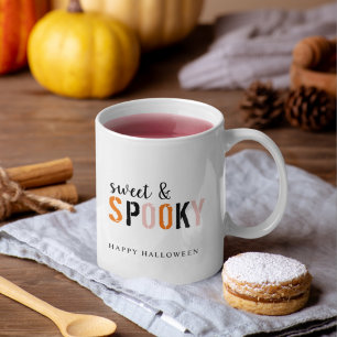 Mug Doux Et Éffrayant Coloré   Bonne Halloween