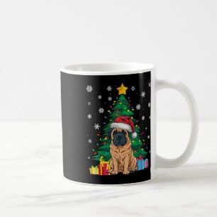 Mug Doux moche Xmas Arbre Lumières Anglais Mastiff Chi