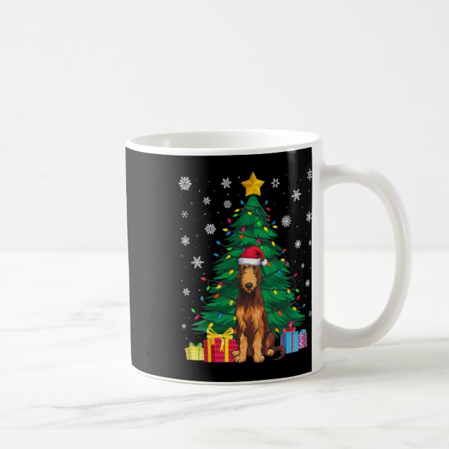 Mug Doux moche Xmas Tree Lights Irish Wolfhound Chien (Droite)