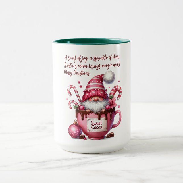 Mug Doux Père Noël Gnome en cacao (Centre)