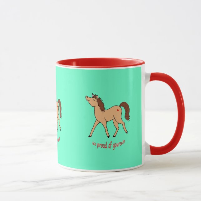 Mug Doux Pony Avec Sois Toi-Même Citation (Droite)