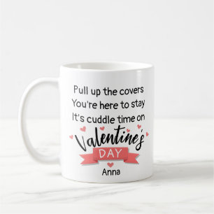 Mug Doux, rose, rimes du poème de la Saint Valentin