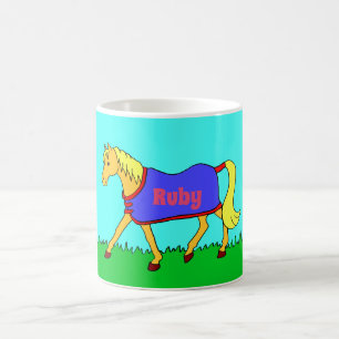 Mug Doux Trotting avec nom sur le tapis