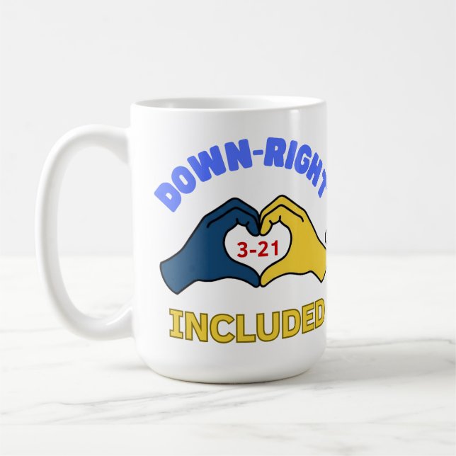 Mug Down-Right Included World Down Syndrome Day Aware (Gauche)