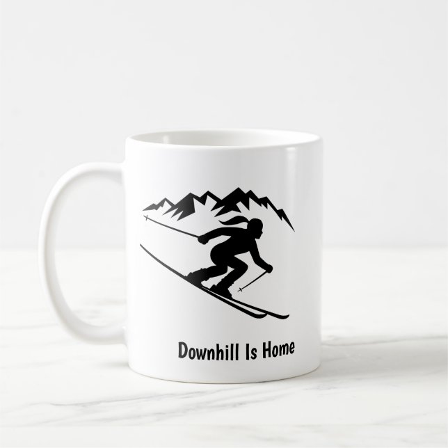 Mug "Downhill Is Home" (Gauche)