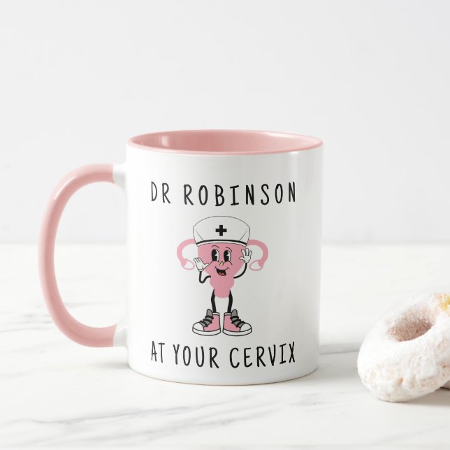Mug Dr Custom Nom À Votre Cervix Pesronalized (Avec donut)