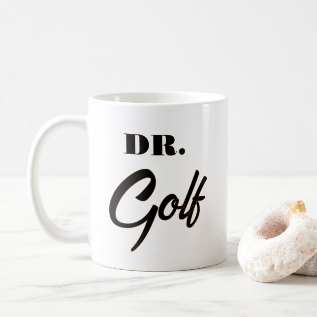 Mug Dr. Golf Dessin Drôle pour les Amateurs de Golf (Avec donut)