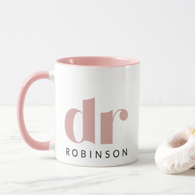 Mug dr [Nom personnalisé] (Avec donut)