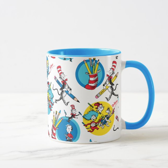 Mug Dr Seuss | Caractères avec Motif de crayons (Droite)