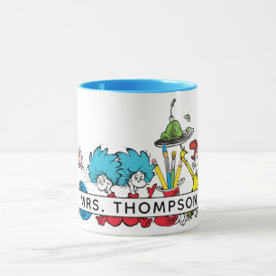 Mug Dr. Seuss Caractères et nom de l'enseignant