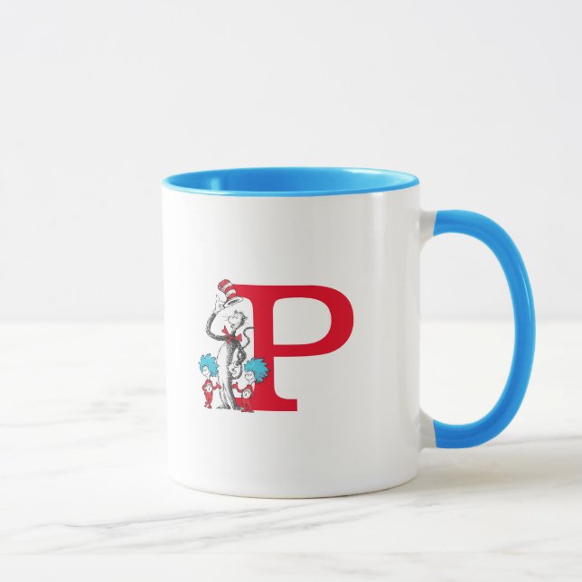 Mug Dr. Seuss Chat dans le Casquette, Chose Un Monogra (Droite)