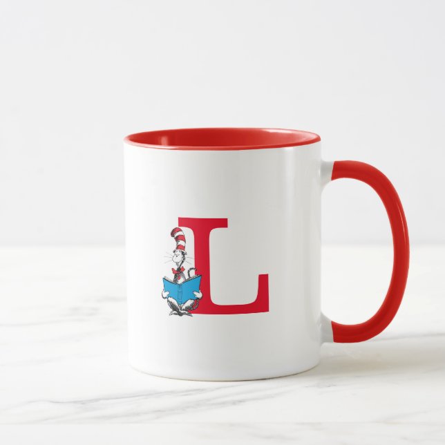 Mug Dr. Seuss Chat dans le Casquette - Lecture Monogra (Droite)