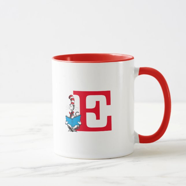 Mug Dr. Seuss Chat dans le Casquette - Lecture Monogra (Droite)