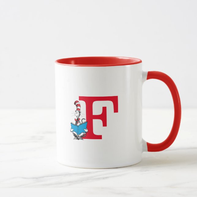 Mug Dr. Seuss Chat dans le Casquette - Lecture Monogra (Droite)