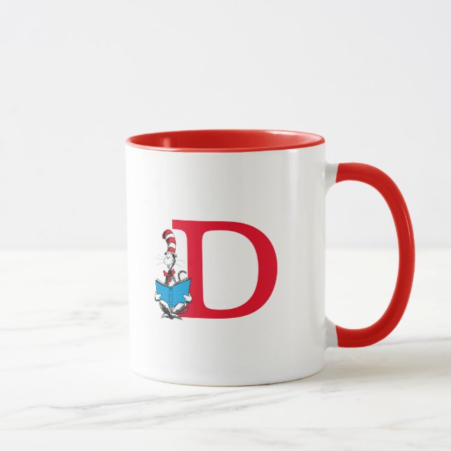 Mug Dr. Seuss Chat dans le Casquette - Lecture Monogra (Droite)