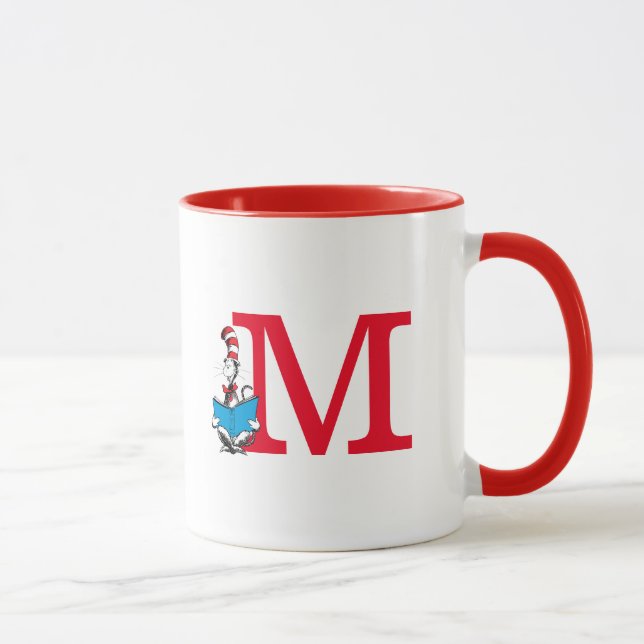 Mug Dr. Seuss Chat dans le Casquette - Lecture Monogra (Droite)
