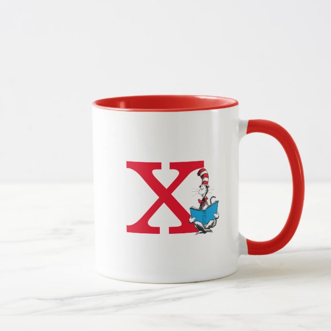 Mug Dr. Seuss Chat dans le Casquette - Monogramme de l (Droite)