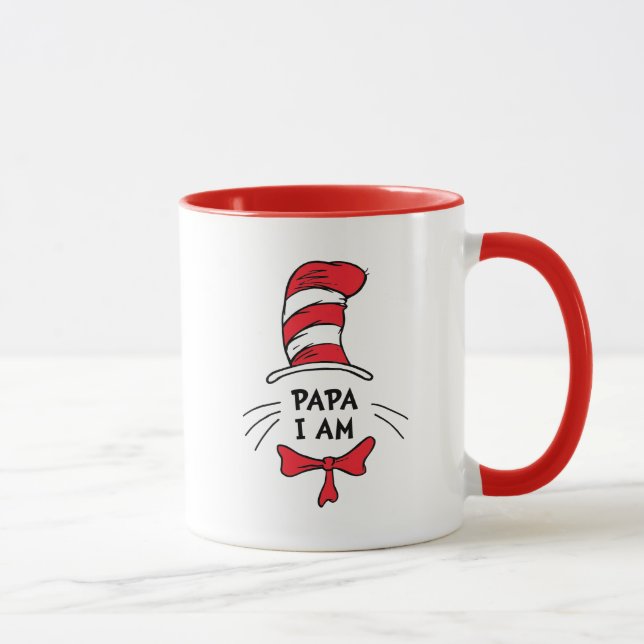 Mug Dr Seuss | Chat dans le Casquette - Papa Je suis (Droite)