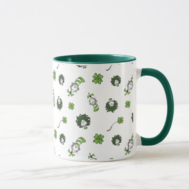 Mug Dr Seuss | Chat dans le Motif Casquette Clover (Droite)